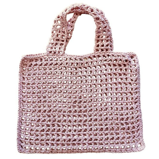 Luna-Leena Bag Kids - Light Pink - Organic Cotton - Hand Haak in Nepal