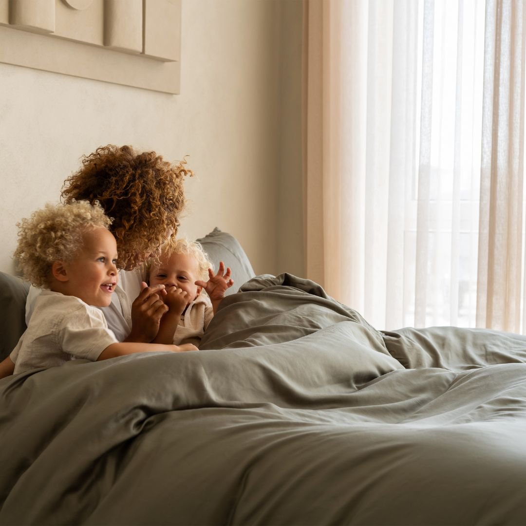 TENCEL™ Twill Dekbedovertrek Olijfgroen