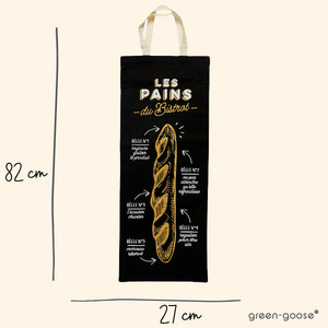 green-goose Katoenen Broodzak XXL - 27x82 cm - Mint/Creme