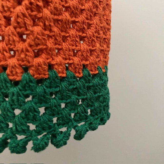 Luna -Leena Lampion Crochet - Orange - Organic Cotton - Handgehaakt in Nepal
