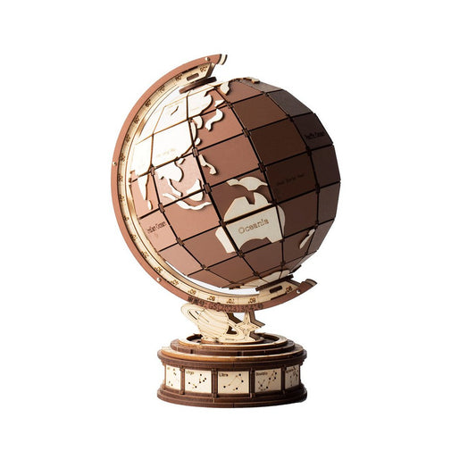 Robotime, 3D Houten Puzzel Globe Wonders, TGM01, 16,2x14,6x23,4cm