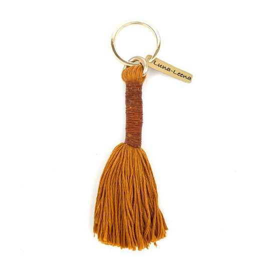 Luna-Leena Keychain Long Tassel Brown - Handgemaakt in Nepal