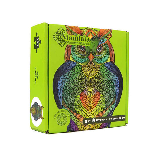 Logica Giochi Mandala Houten Legpuzzels Uil/ Owl