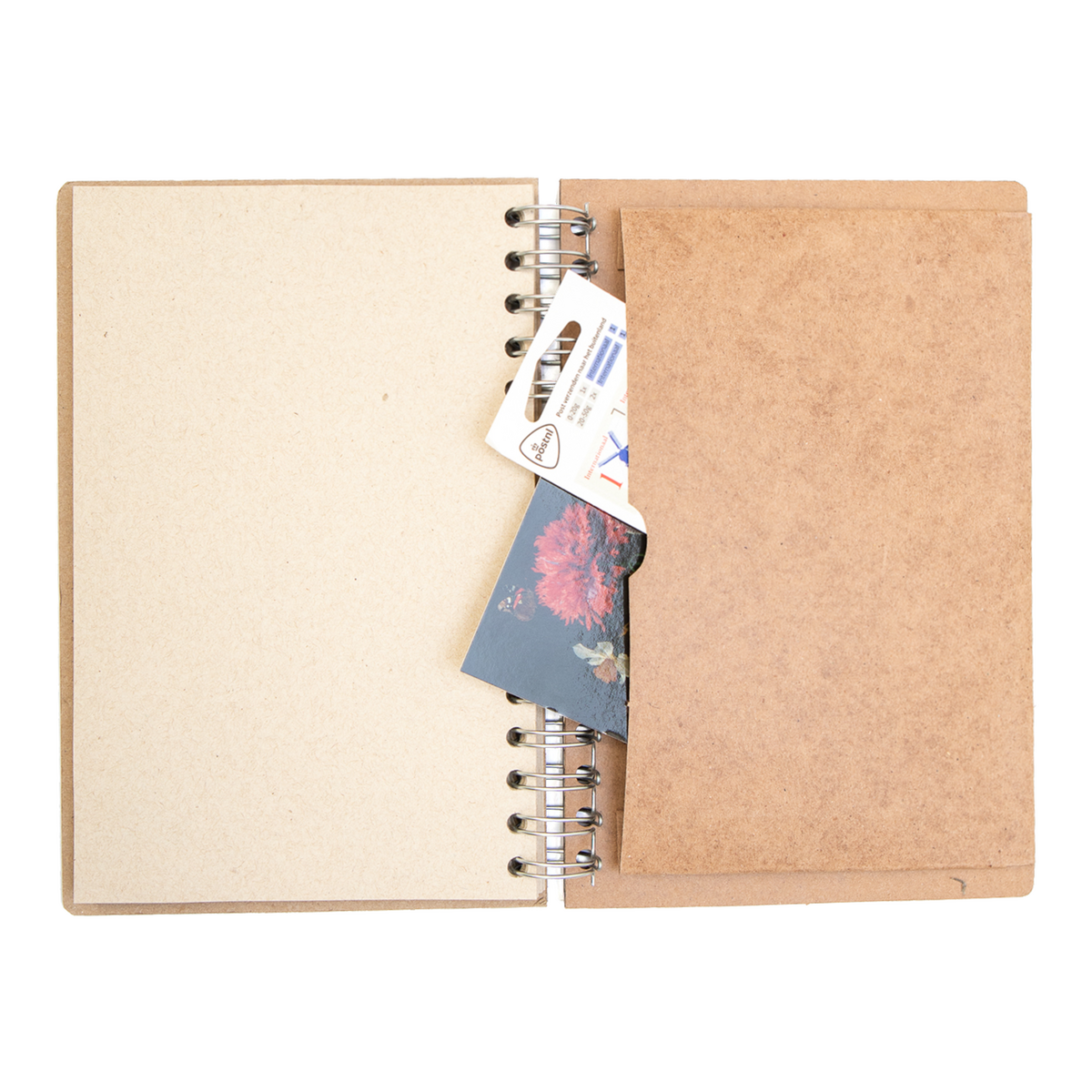 Duurzaam Houten Notitieboek – KOMONI – Red Hart – Gerecycled papier – Navulbaar – ROHA