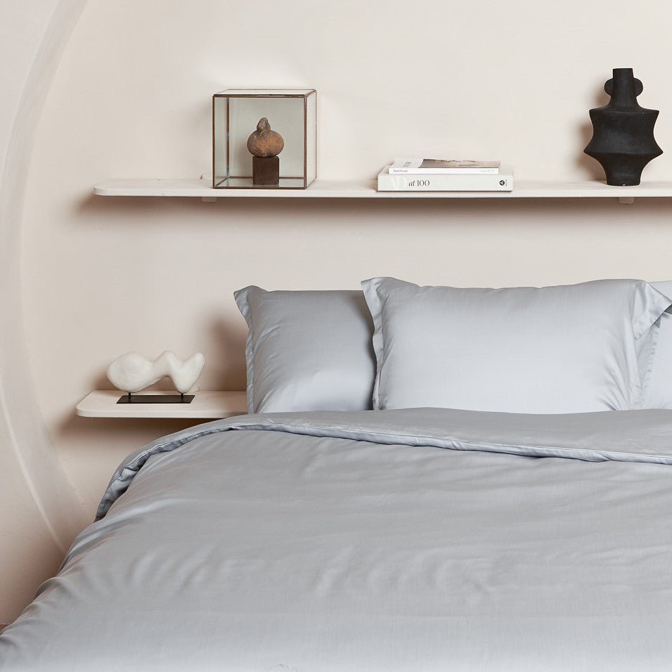 TENCEL™ - Sateen Kussensloop Grijs Blauw