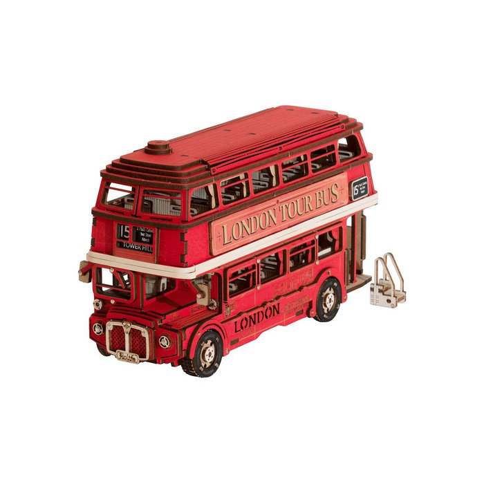 Robotime, 3D Houten Puzzel London Tour Bus, TGM02, 19,4x7,8x11,3cm