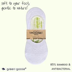 green-goose Bamboe Dames Footies - 5 paar - 85% Bamboe - Wit - Maat 35-39
