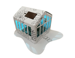 Kartonnen kweekhuisje met solar