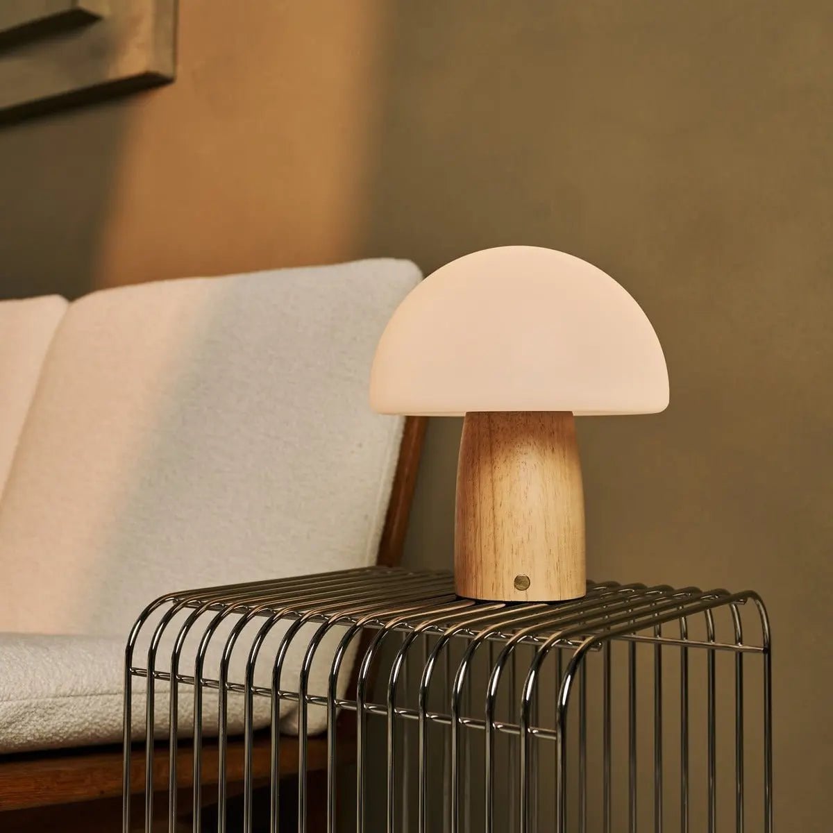 Tavellio - Mia Lichtbruine Stijlvolle Draadloze Tafellamp | Elegant, dimbaar en functioneel