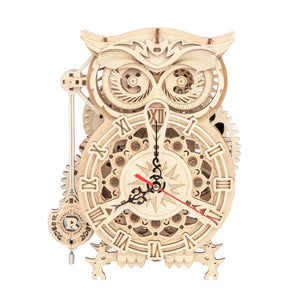 Robotime, Houten Puzzel 3D Uil/ Owl Clock