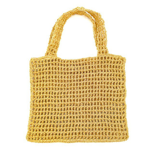 Luna-Leena tas kids goud - lurex garen & biologisch katoen - handgehaakt in Nepal