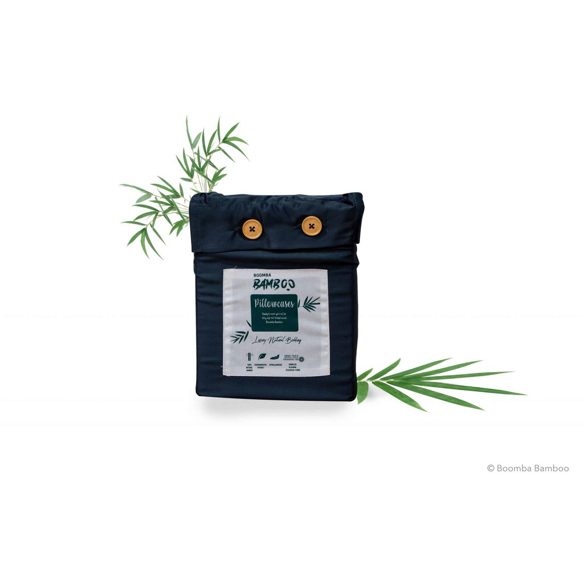 Boomba Premium bamboe kussenslopen 100% bamboe Space blue