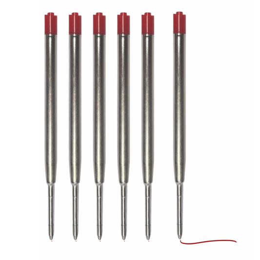green-goose Kurk Pen Navulling - 6 Stuks - Rood