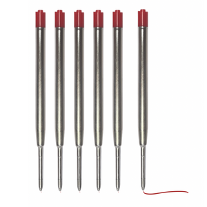 green-goose Kurk Pen Navulling - 6 Stuks - Rood