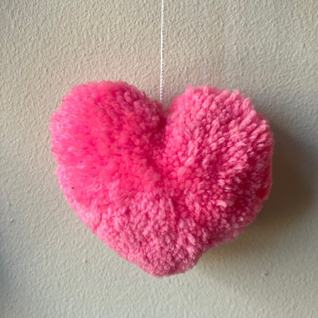 Luna-Leena slinger harten rood & roze - 100% zachte wol - Handgemaakt in Nepal