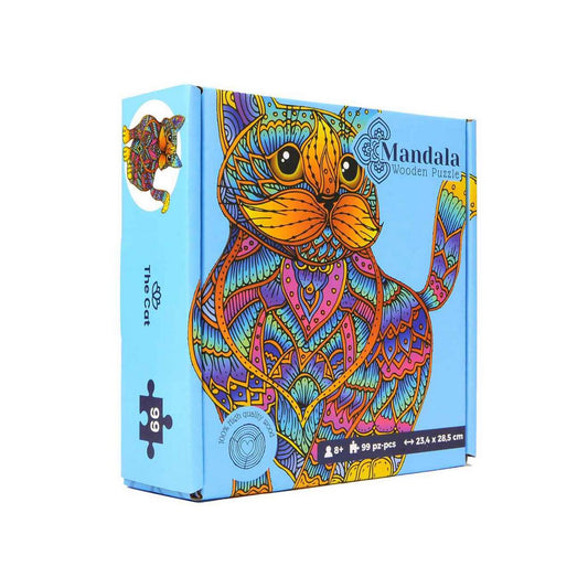 Logica Giochi Mandala Houten Legpuzzel Kat/ Cat