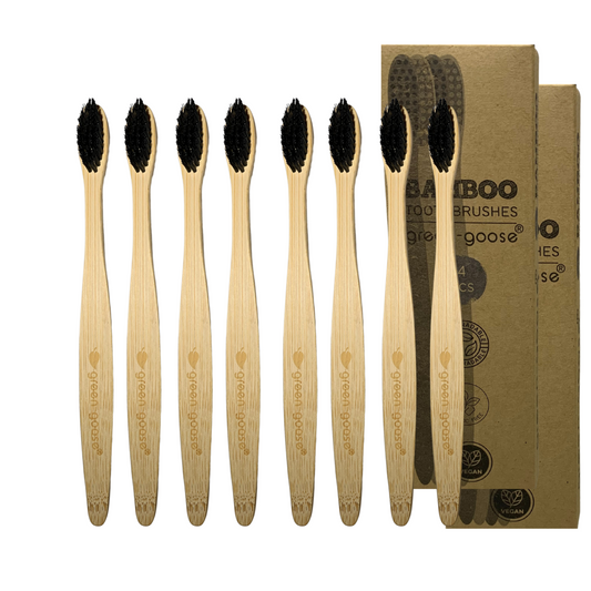 green-goose Bamboe Tandenborstels | 8 Stuks | Hard