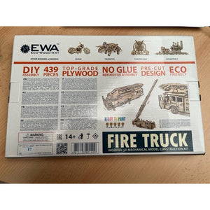 Eco Wood Art (EWA) Mechanische Puzzel Firetruck