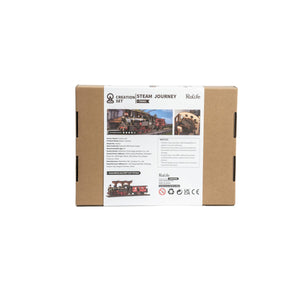Robotime, DIY 3D Houten Modelbouwpakket, Steam Journey, TGS01, 37,6x11,3x14,5cm
