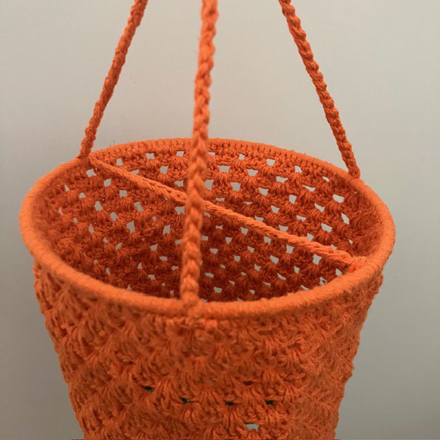 Luna -Leena Lampion Crochet - Orange - Organic Cotton - Handgehaakt in Nepal