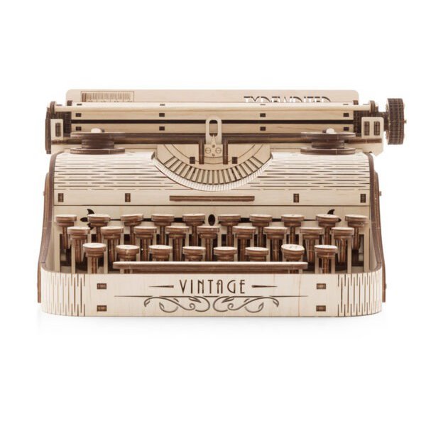 Eco Wood Art (EWA) 3D Houten Puzzel Vintage Typewriter, 465, 27x23,2x14,6CM