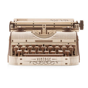 Eco Wood Art (EWA) 3D Houten Puzzel Vintage Typewriter, 465, 27x23,2x14,6CM