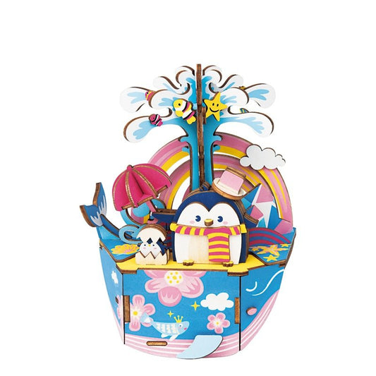 Muziekdoos Hout DIY 3D Puzzel Ocean Park, Robotime
