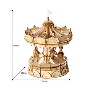 Robotime, 3D Houten Puzzel Merry Go Round