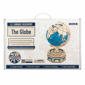 Houten Puzzel 3D The Globe Blauw, Robotime
