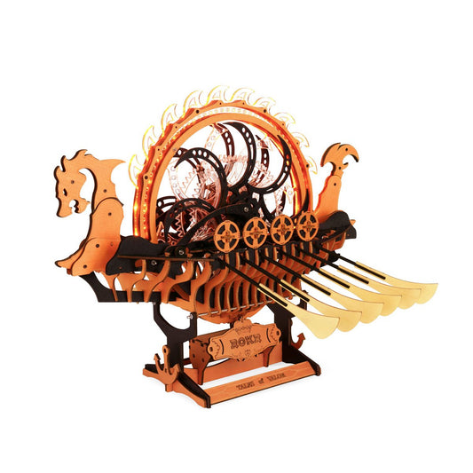 Robotime, DIY Houten Puzzel Dragon Viking Ship, Mechanical Model, LK802, 36,7x46x46.5cm