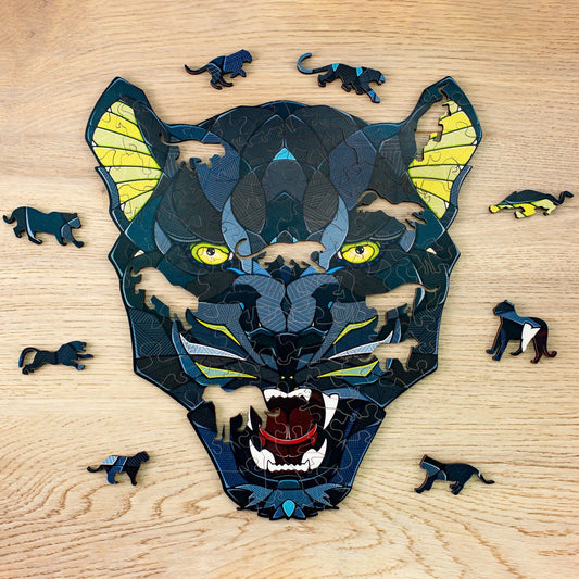 Eco Wood Art Houten Legpuzzel Panter/ Panther size L, Houten Doos