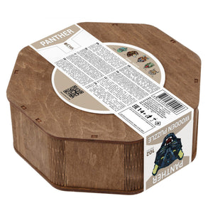 Eco Wood Art Houten Legpuzzel Panter/ Panther, houten doos