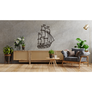Eco Wood Art Wandpuzzel Schip