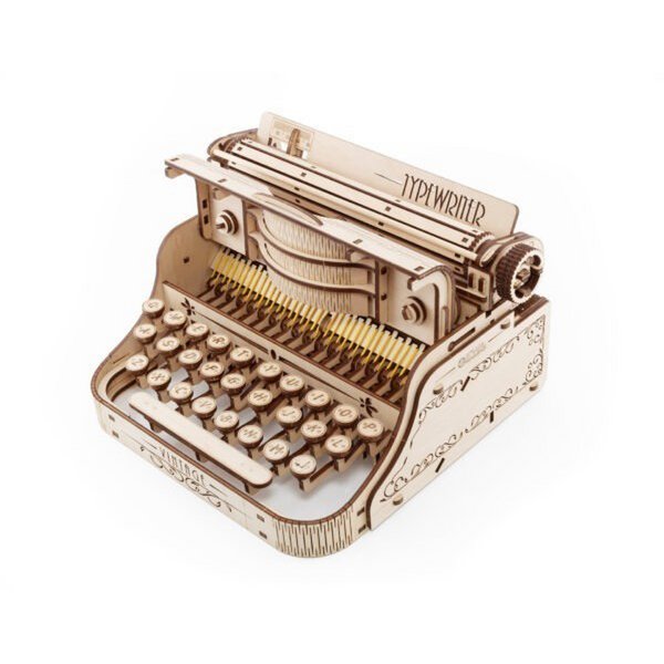 Eco Wood Art (EWA) 3D Houten Puzzel Vintage Typewriter, 465, 27x23,2x14,6CM