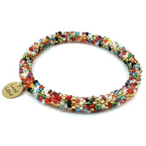 Luna-Leena kralen armbandroll - Multicolor - Volwassen - Handgehaakt in Nepal