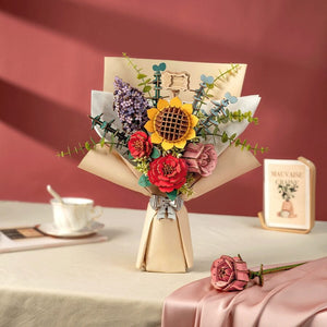 Robotime, DIY Houten Bloemenboeket/Flower Bouquet, TW01H,