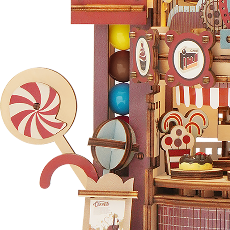 3D Houten Puzzel Knikkerbaan Marble Run Chocolate Factory, Robotime