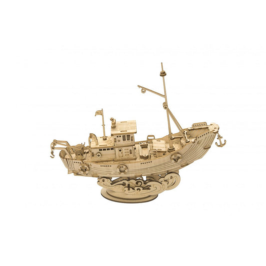Robotime, 3D Houten Puzzel Fishing Ship