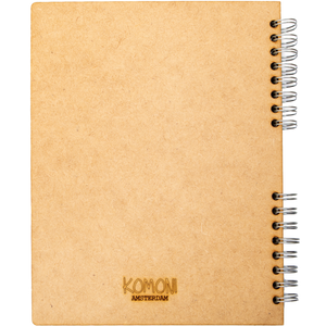 Duurzaam Houten Notitieboek – KOMONI – Rood Hart – Gerecycled papier – Navulbaar – ROHA