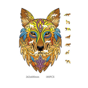Logica Giochi Mandala Houten Legpuzzel Wolf, LG1757, 26,2x40 cm