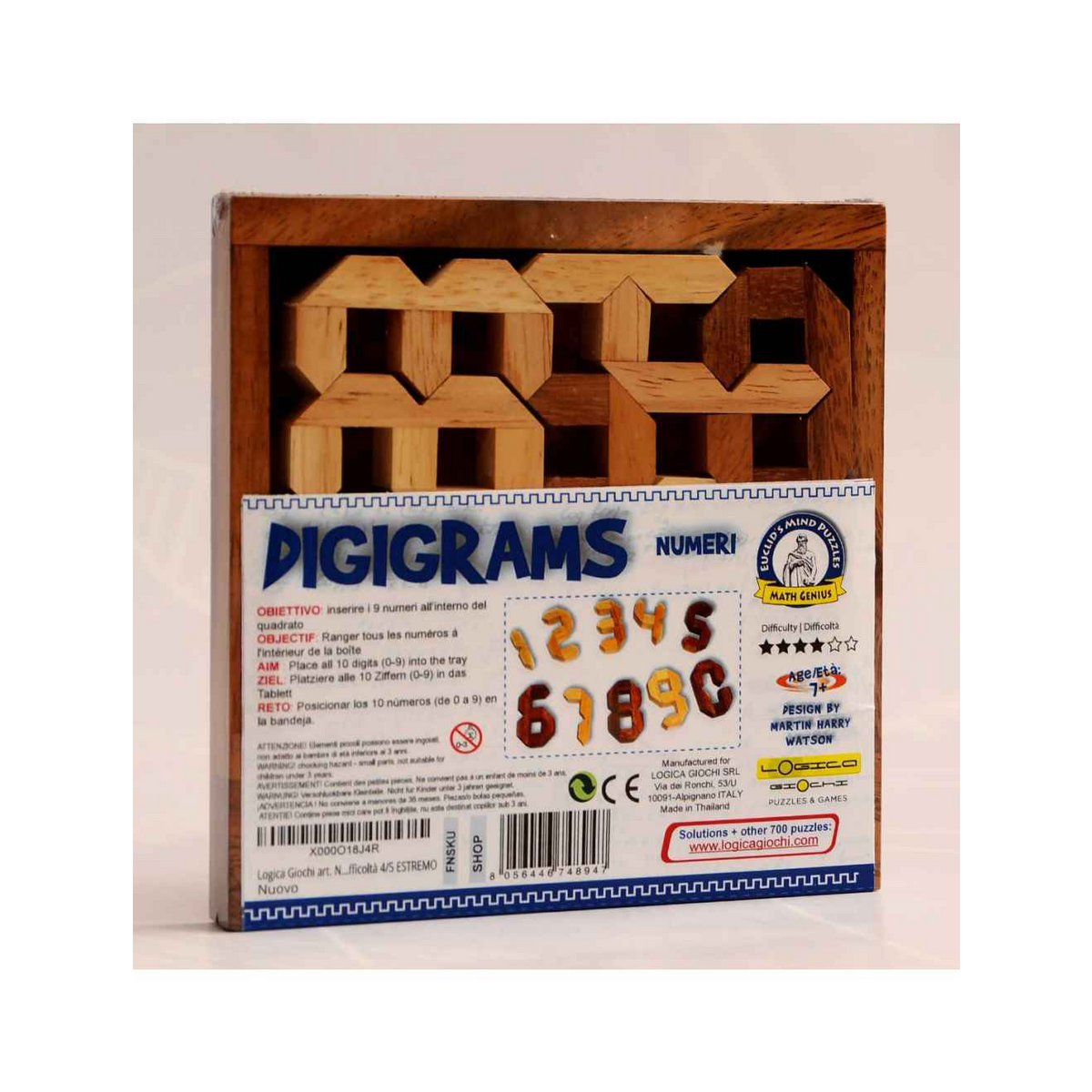 Logica Giochi Houten Puzzel Digigrams