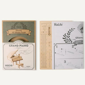 Robotime, 3D Houten Puzzel Muziekinstrument Piano