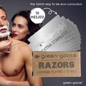 green-goose Klassiek Scheermes met Scheerzeep en Scheerkwast - Bamboe