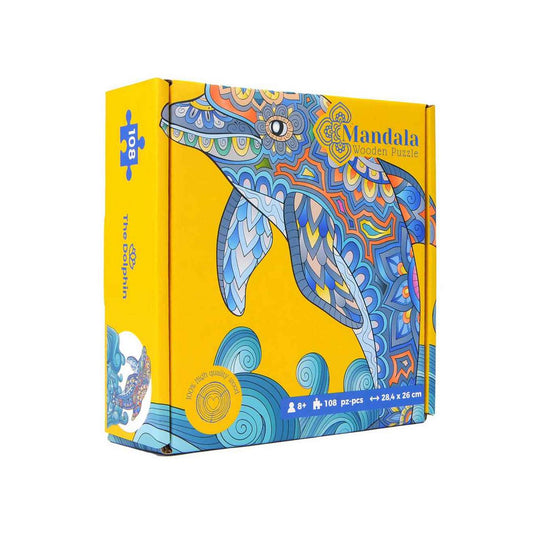 Logica Giochi Mandala Houten Legpuzzel Dolfijn/ Dolphin