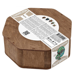 Eco Wood Art Houten Legpuzzel, Kameleon/ Chameleon, houten doos