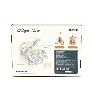 Robotime, Muziekdoos Hout DIY 3D Magic Piano, AMK81, 14x12,5x17c
