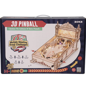 Robotime, 3D Houten Puzzel Flipperkast/Pinball Machine