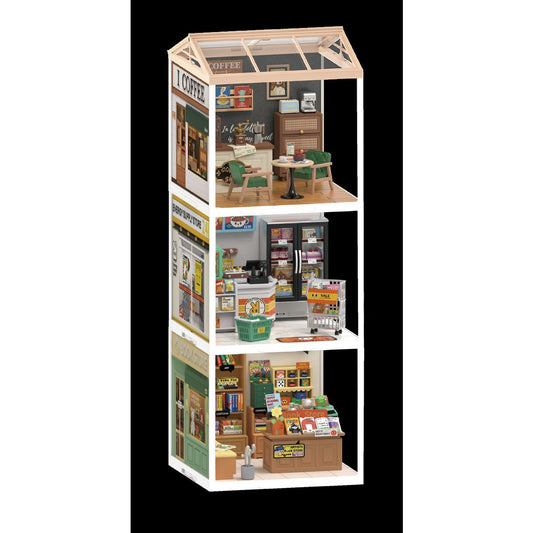 DIY Huisje Super Store Fascinating Bookstore, Robotime