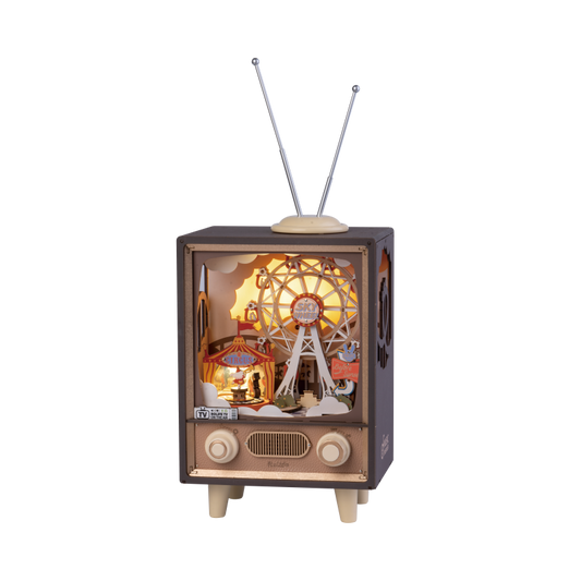Robotime, Muziekdoos Hout DIY 3D Puzzel Sunset Carnival, AMT01, 17,7x14,2x41,4