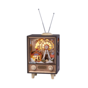 Robotime, Muziekdoos Hout DIY 3D Puzzel Sunset Carnival, AMT01, 17,7x14,2x41,4